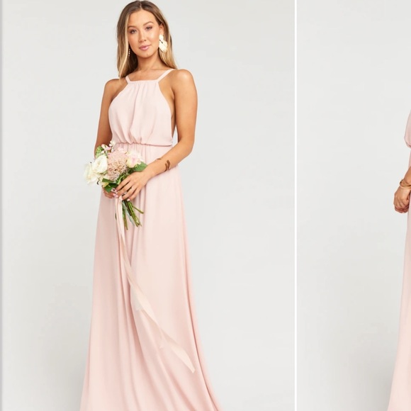 Dusty Blush Amanda Maxi Bridesmaid Dress SMYM - Picture 1 of 3